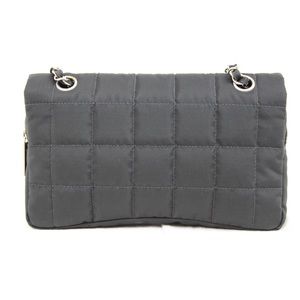 Chanel Bar Nylon Shoulder Black Chocolate Bag